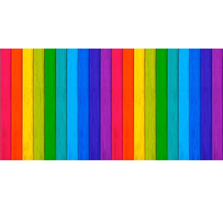Roleta dla nastolatka z realistycznym tęczowym drewnem - TenStickers
