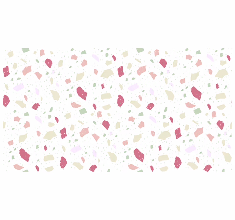 Biała roleta w pastelowy, nieregularny terrazzo - TenStickers