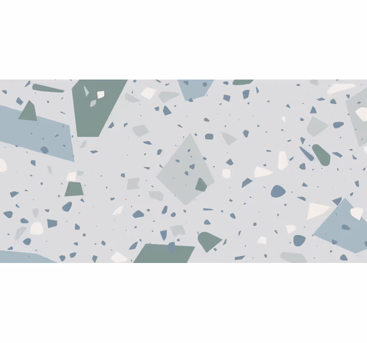 Roleta do łazienki w niebiesko-białe terrazzo - TenStickers