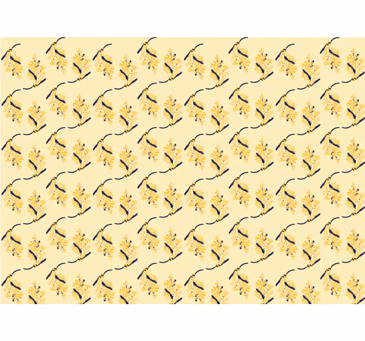 Roleta w kwiaty z motywem mimozowym - TenStickers