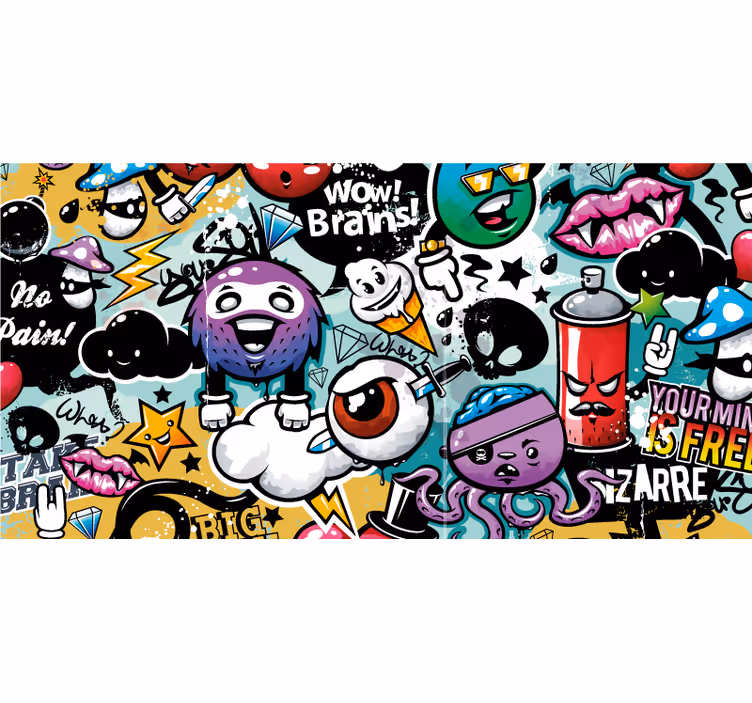 Roleta gamer w stylu grafiti - TenStickers
