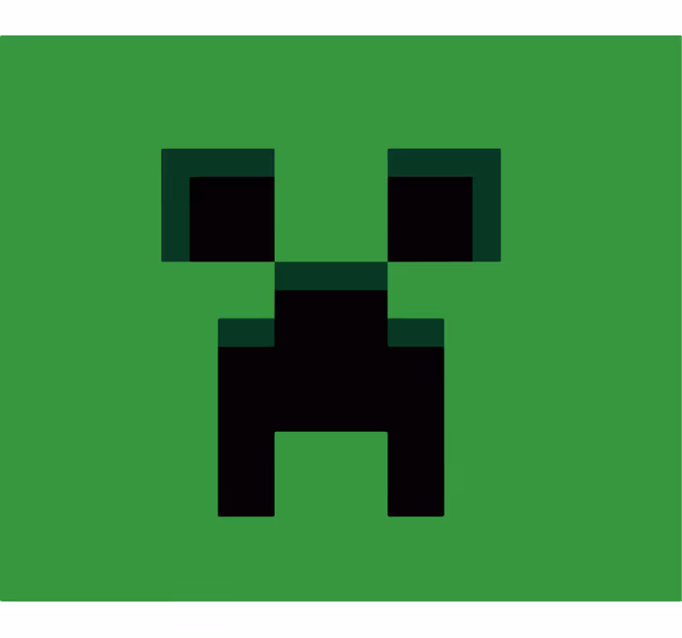 Roleta gamer w zielonym stylu minecraft - TenStickers