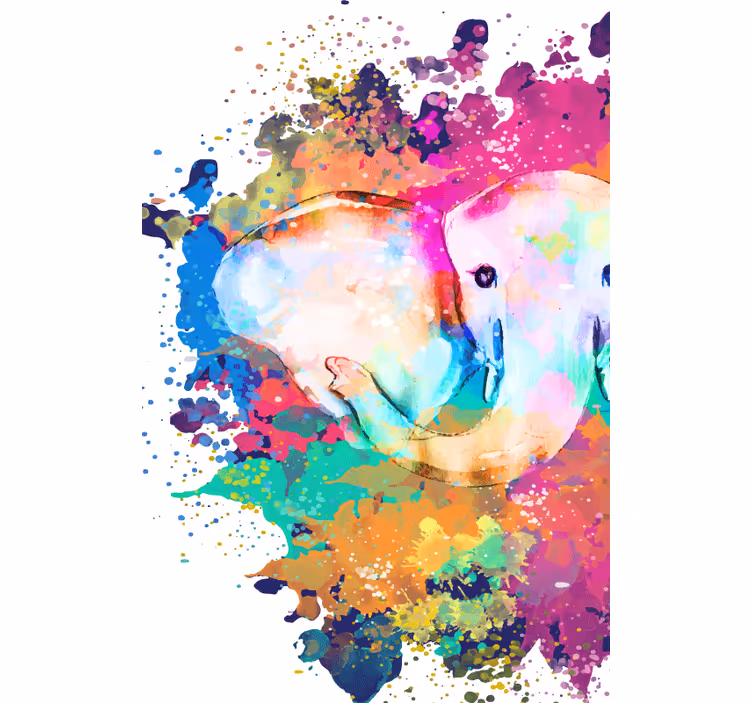 Roleta do łazienki w żywych kolorach słonia - TenStickers