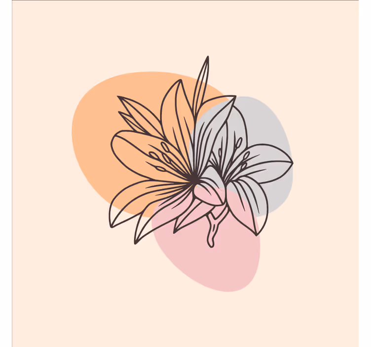 Roleta do biura urocza para minimalistycznych kwiatów - TenStickers