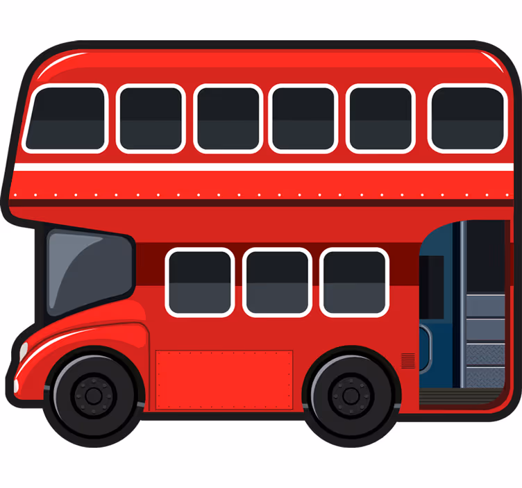 Śmieszna roleta z londyńskim autobusem - TenStickers