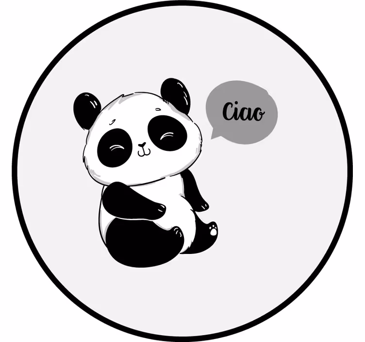 Śmieszna roleta z radosną pandą - TenStickers