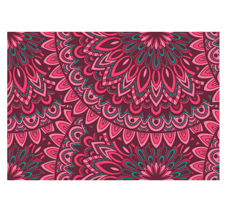 Roleta zen tapeta - mandala: różowa ekspresja - TenStickers