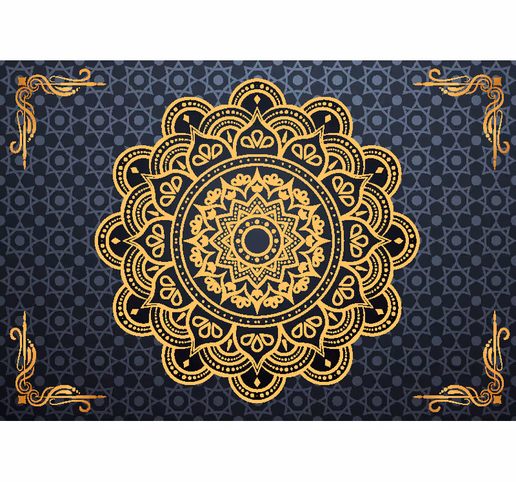 Roleta zen złota mandala fototapeta - TenStickers