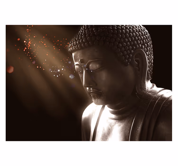 Roleta zen portret spokojnego buddy - TenStickers
