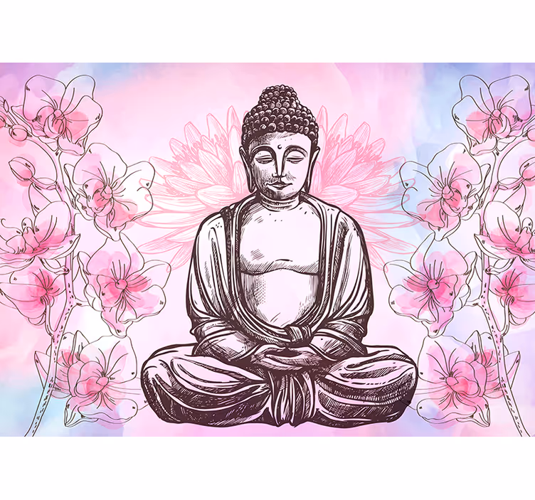 Roleta zen kwiatowa harmonia buddy - TenStickers