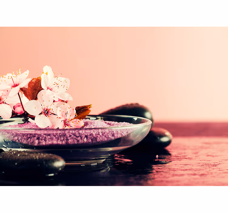 Roleta zen kwiat orchidei z bliska - TenStickers