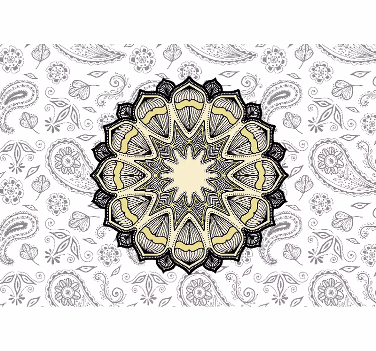 Roleta zen klasyczna mandala i paisley - TenStickers