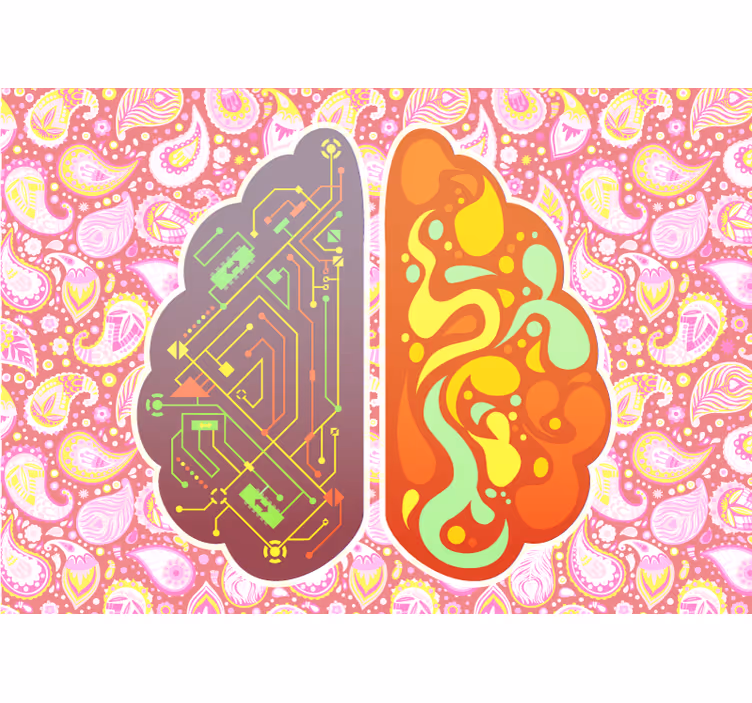 Roleta zen z wzorem paisley w stylu mózgu - TenStickers