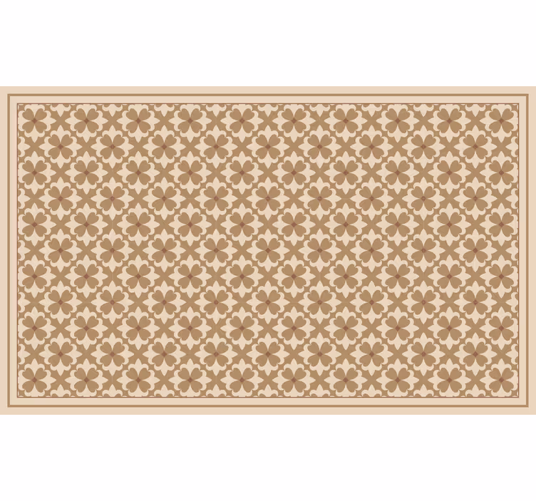 Brązowa roleta w vintage beżowy kwadratowy wzór - TenStickers