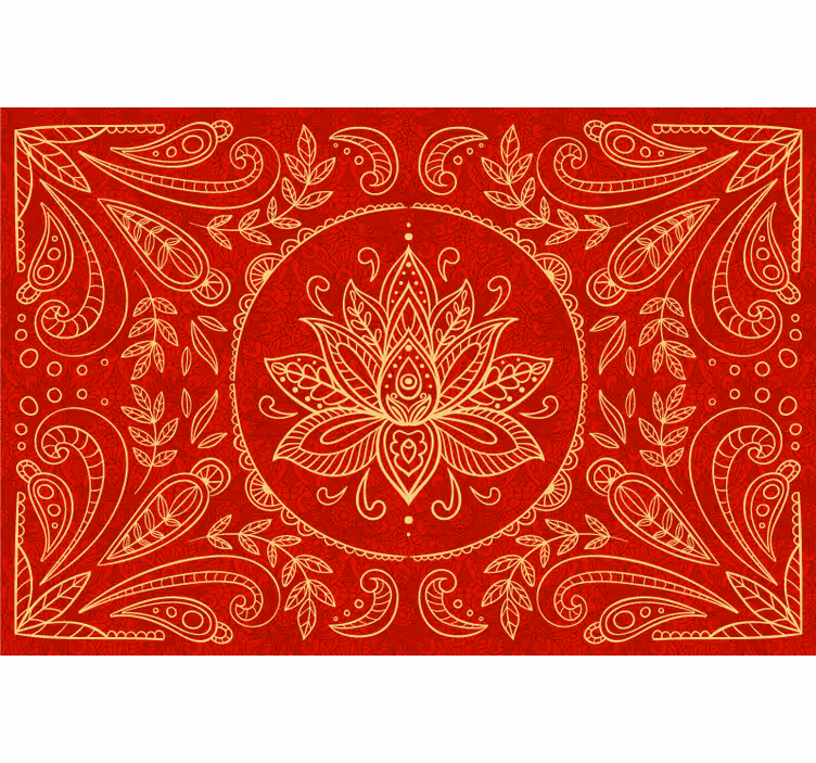 Czerwona roleta w stylu vintage z mandalą - TenStickers