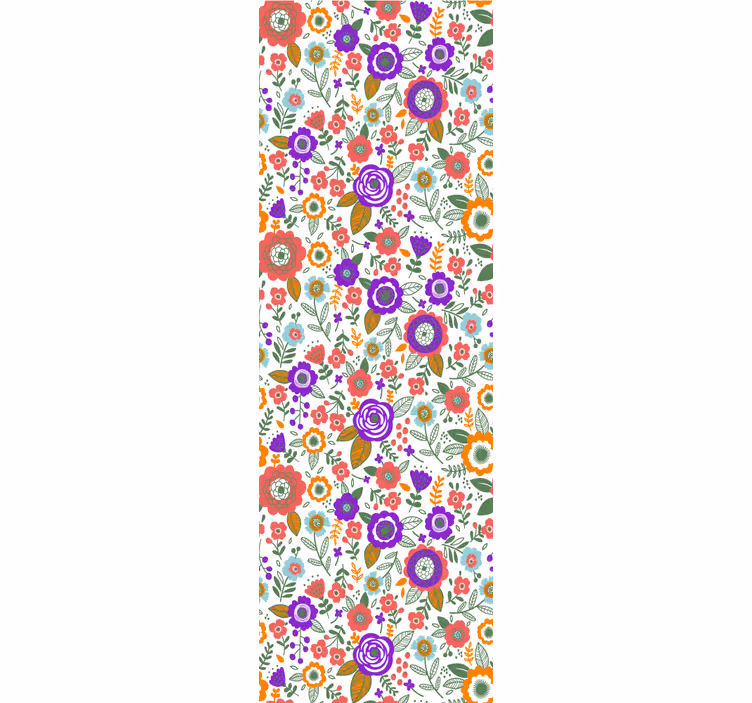 Roleta dla nastolatka kolorowe piękne kwiaty - TenStickers