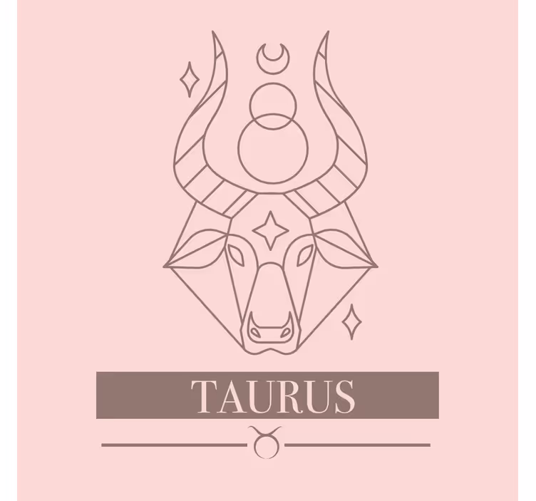 Roleta do łazienki z różowym znakiem zodiaku byka - TenStickers