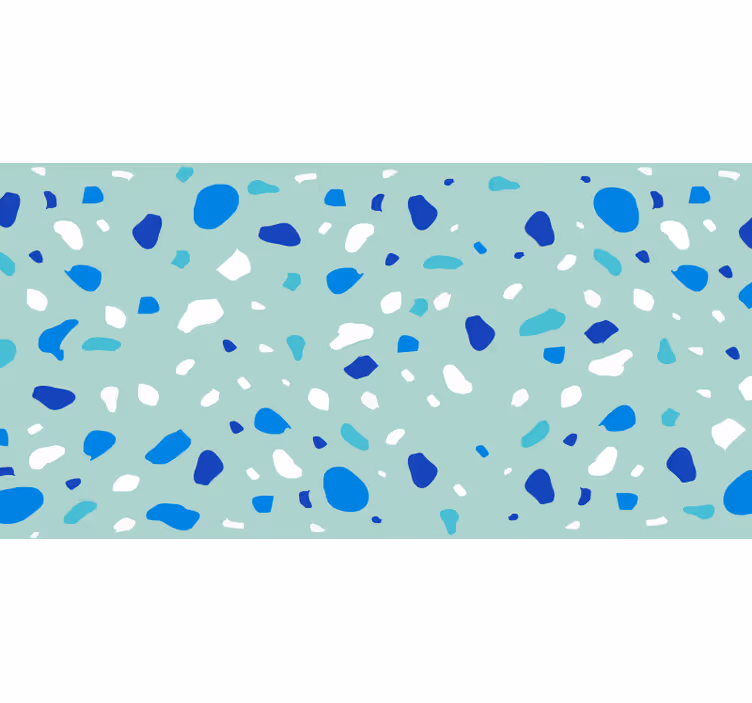 Roleta do łazienki w niebieskie tonacje terrazzo - TenStickers