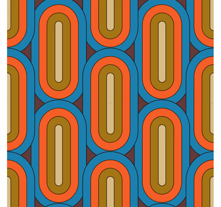 Roleta klasyczna w retro zaokrąglonym niebieskim - TenStickers