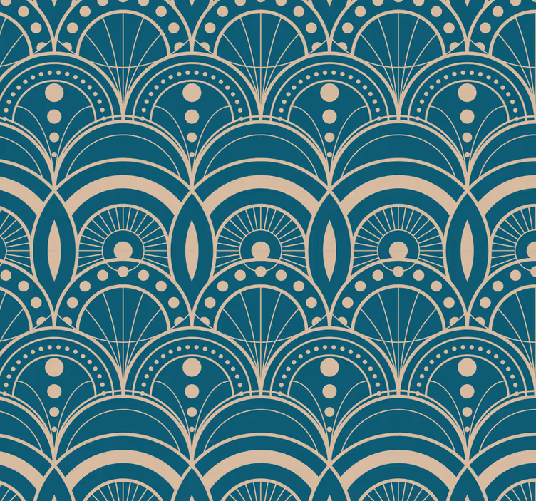 Roleta klasyczna z tapetą w stylu vintage art déco - TenStickers