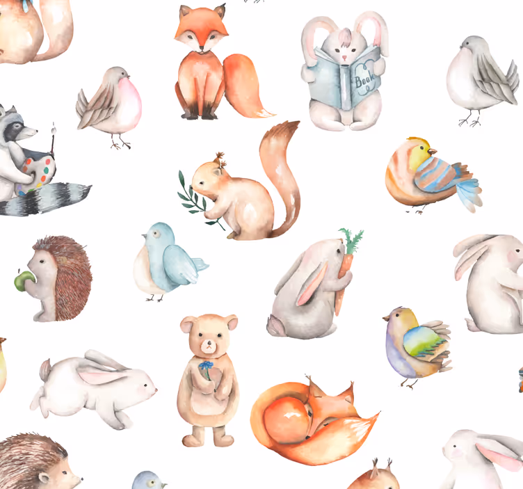 Roleta do pokoju dziecięcego z uroczym lasem - TenStickers