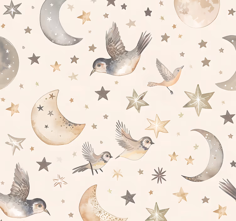 Roleta do pokoju dziecięcego beżowe nocne niebo - TenStickers