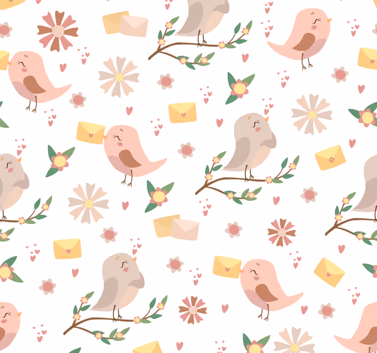 Roleta do pokoju dziecięcego małe ptaszki na gałęziach - TenStickers