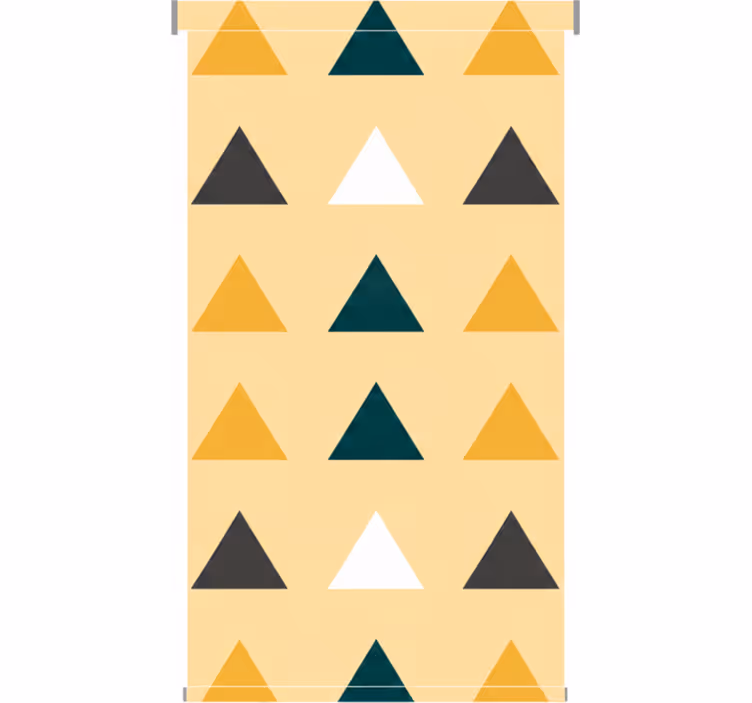Roleta do przedpokoju geometryczne kolorowe trójkąty - TenStickers