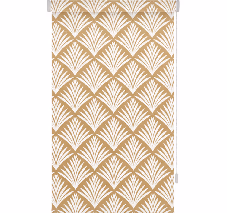 Roleta do przedpokoju złote liście w stylu art deco - TenStickers