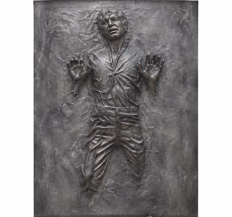 Roleta filmowa naklejka na lodówkę han solo w carbonicie - TenStickers