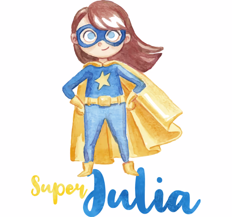 Roleta z superbohaterami dla dziewczynki personalizowana - TenStickers