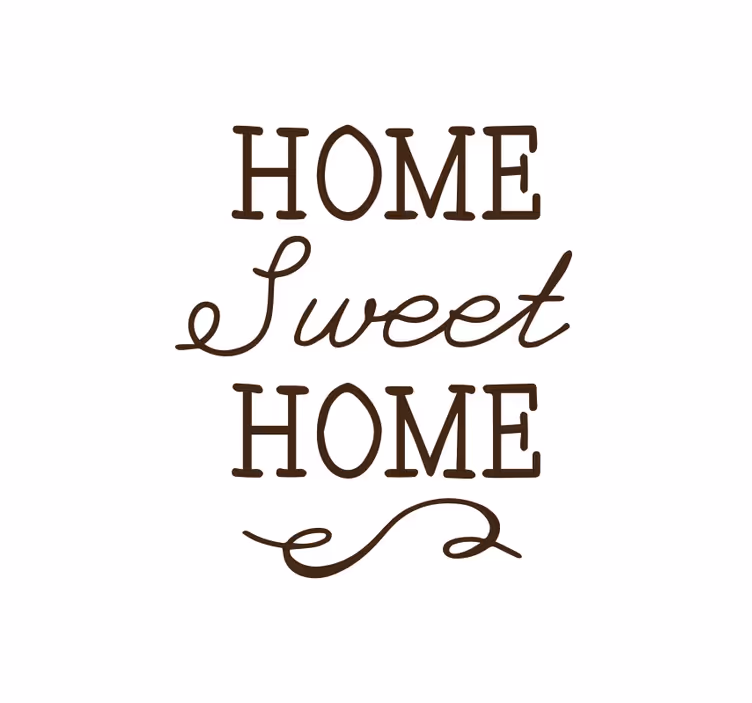 Nowoczesna roleta do kuchni z tekstem home sweet home - TenStickers