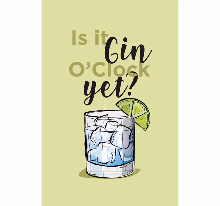Roleta z tekstem gin jeszcze napój - TenStickers