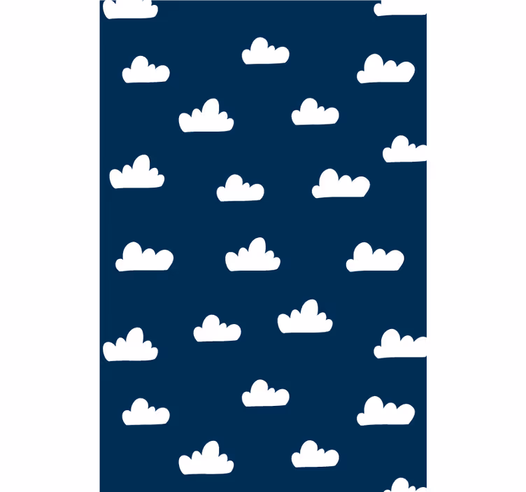 Rolety z chmurami ciemnoniebieskie tło - TenStickers