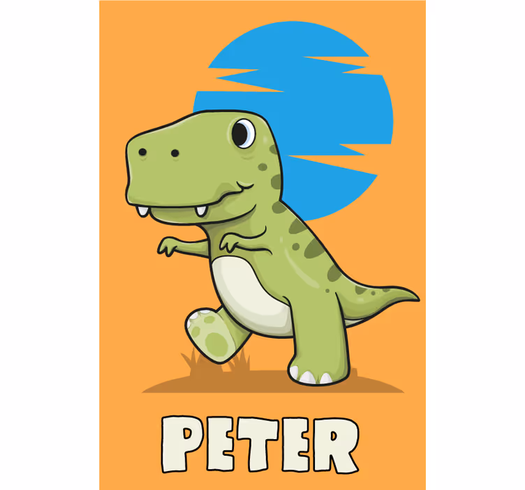 rolety na zamówienie Zielony t-rex - TenStickers