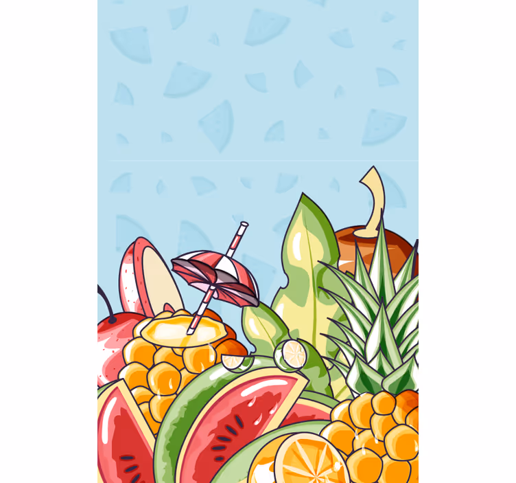 rolety w owoce i warzywa Rajskie owoce - TenStickers