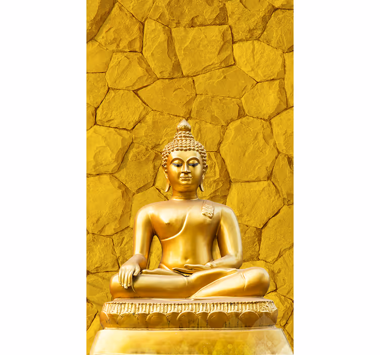 Roleta medytacja Złoty budda - TenStickers