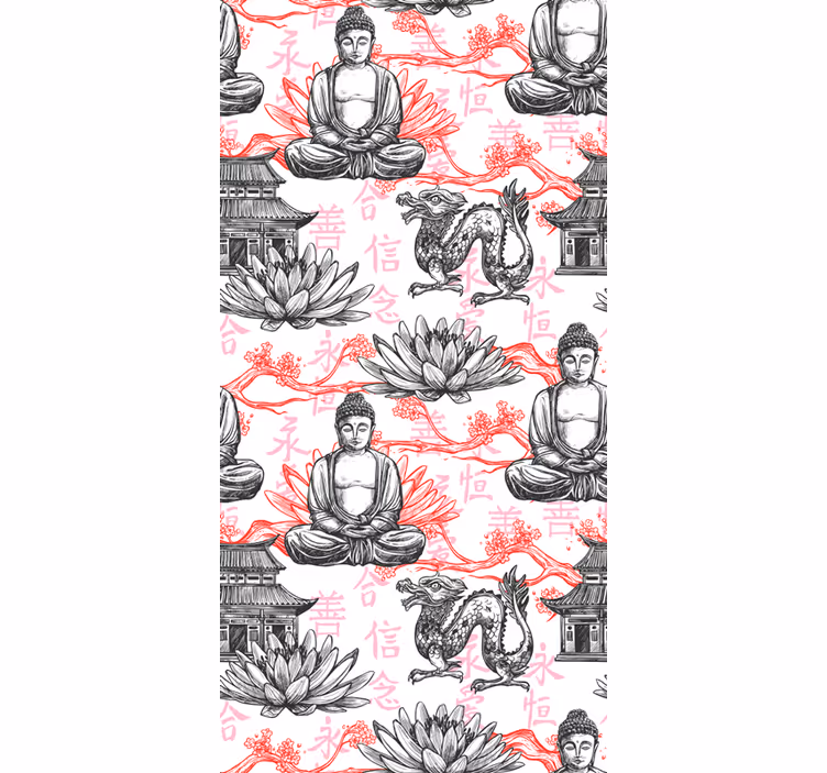 rolety medytacja Ozdobny budda - TenStickers