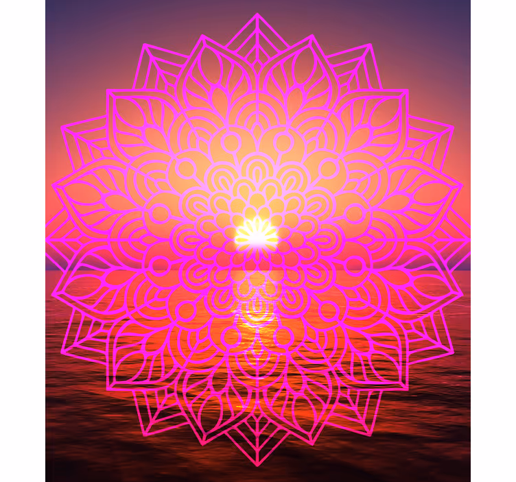 rolety medytacja Słoneczna mandala - TenStickers