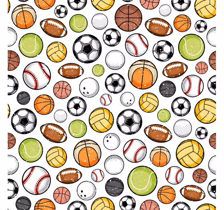 Roleta sport różnorodny sprzęt do piłek - TenStickers
