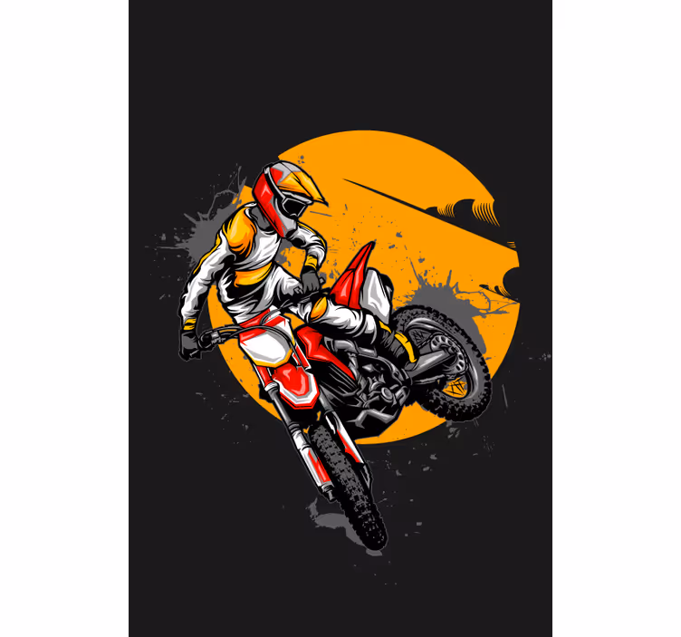 zabawne rolety Sport motocyklowy zabawa niewidomych - TenStickers