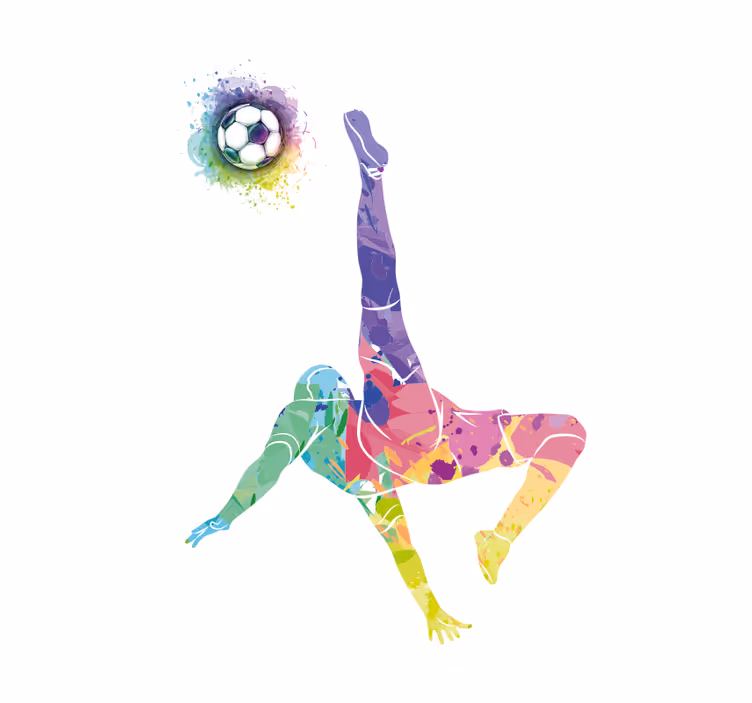 rolety na okno sportowe Akwarela piłkarz - TenStickers
