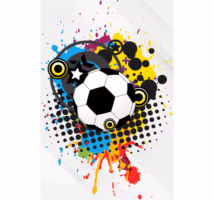 rolety na okno sportowe Artystyczna piłka nożna - TenStickers