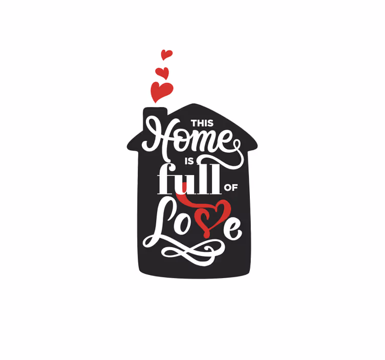 Romantyczna roleta dom pełen znaku miłości - TenStickers