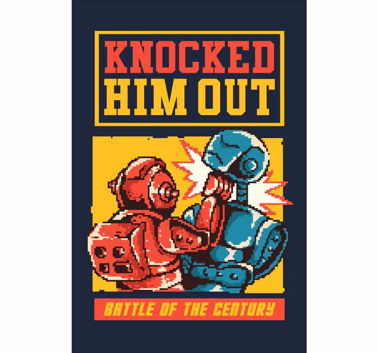 Zwariowana roleta robotyczny mecz bokserski - TenStickers