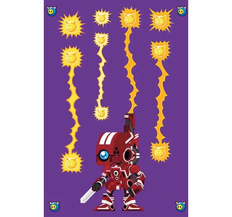 Roleta dla maniaków Wystrzeliwujący robot - TenStickers