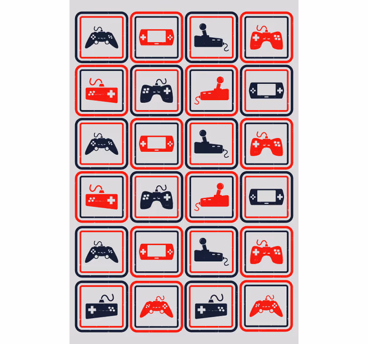 Roleta gamer retro ikony kontrolerów do gry - TenStickers