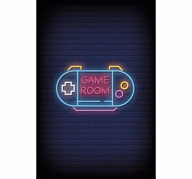 Roleta gamer kontroler z neonem - TenStickers