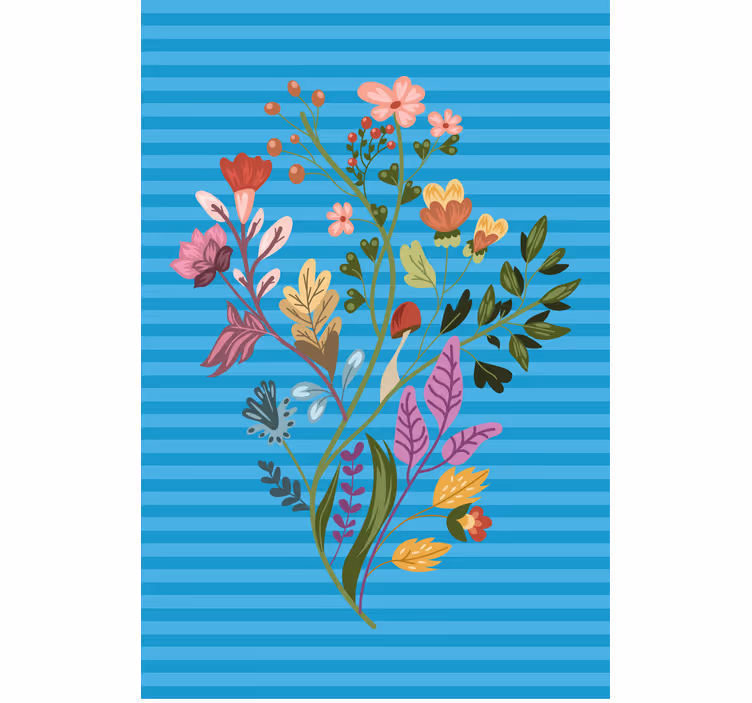 Roleta w kwiaty układ botaniczny - TenStickers