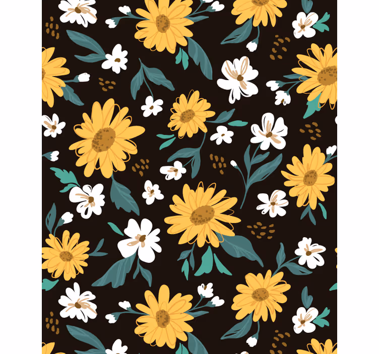Roleta z kwiatami i roślinami żywy motyw botaniczny - TenStickers